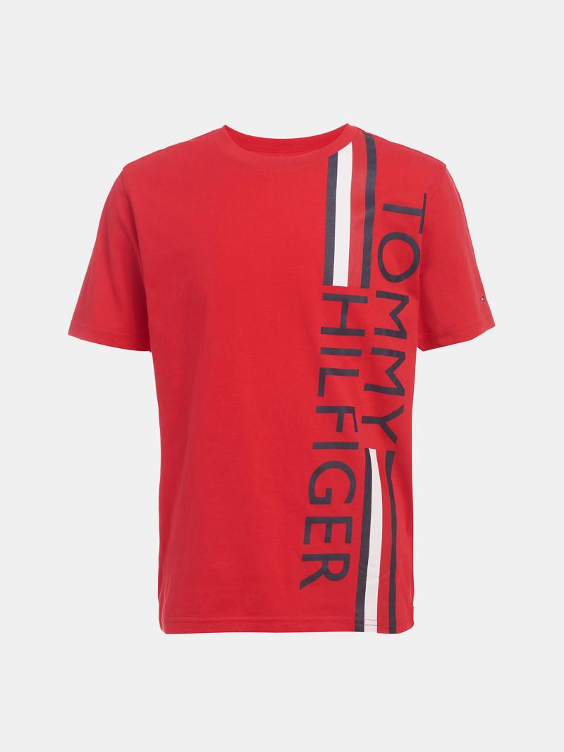 T Shirts Tommy Hilfiger Little Tommy Stripe Enfant Rouge | FR_B2190