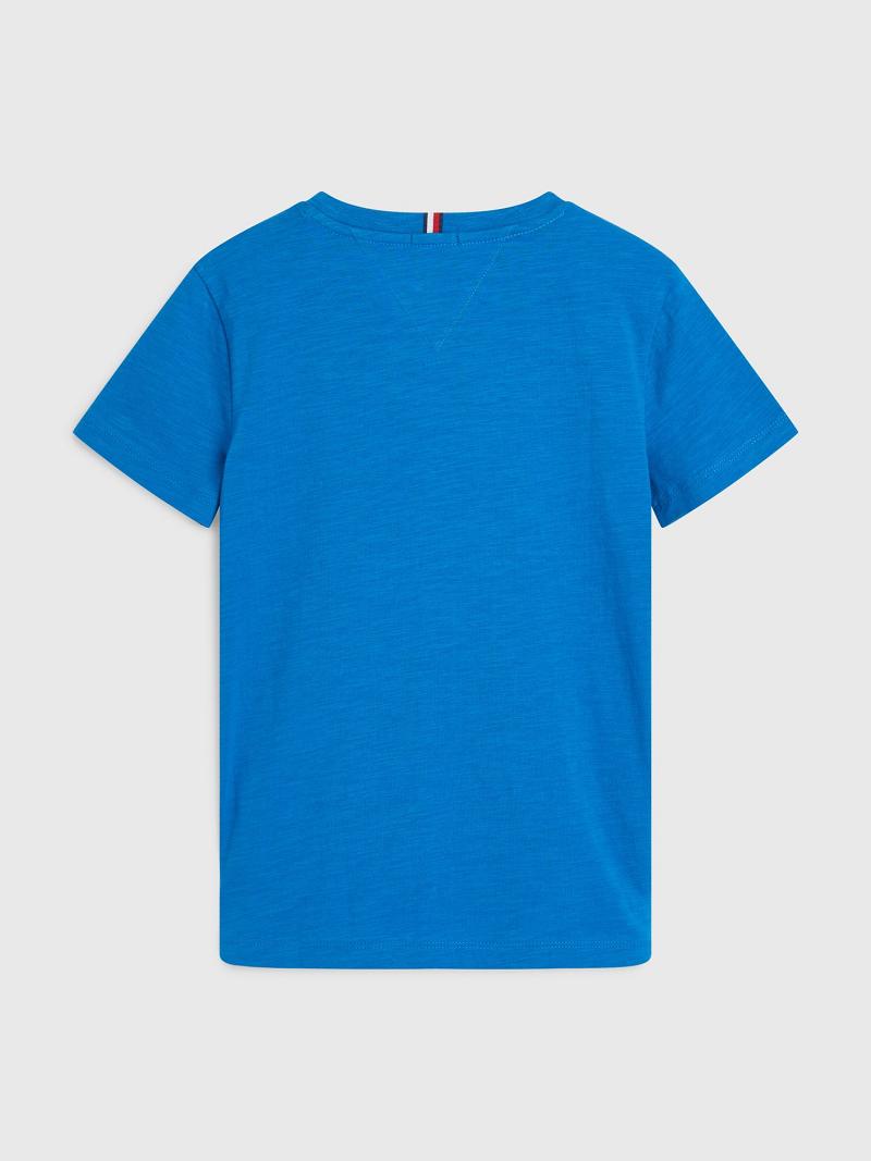 T Shirts Tommy Hilfiger Logo Enfant Bleu | FR_B2193