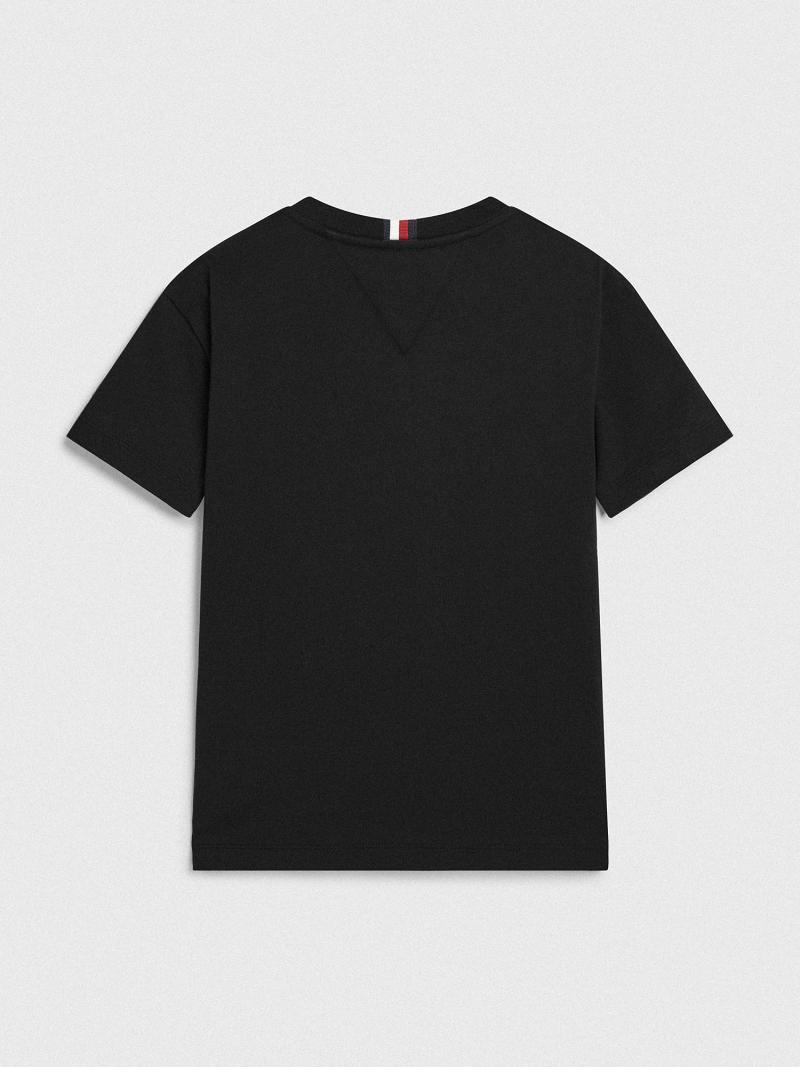 T Shirts Tommy Hilfiger Logo Enfant Noir | FR_B2194