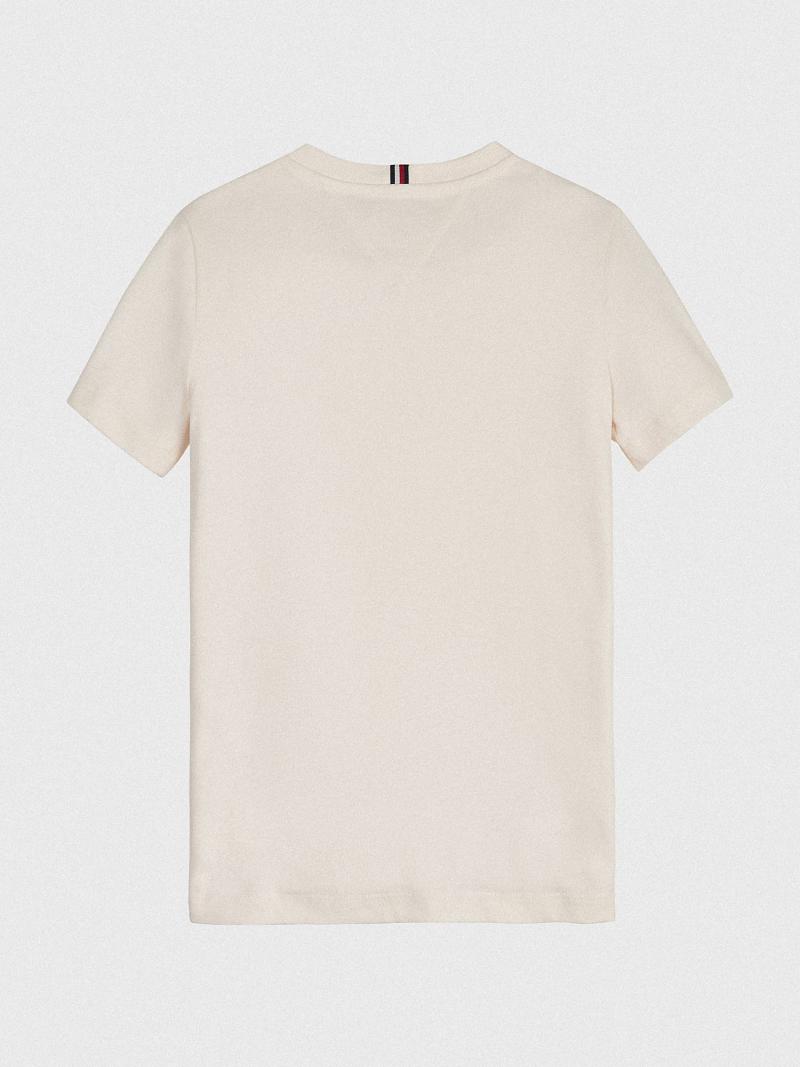 T Shirts Tommy Hilfiger Natural Dye Enfant Blanche | FR_G1255