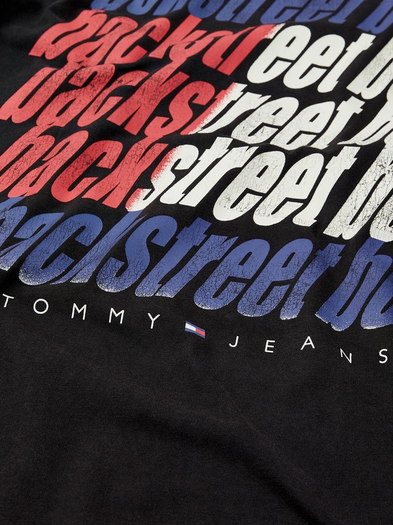 T Shirts Tommy Hilfiger Organic Coton Backstreet Boys Femme Noir | FR_W21464