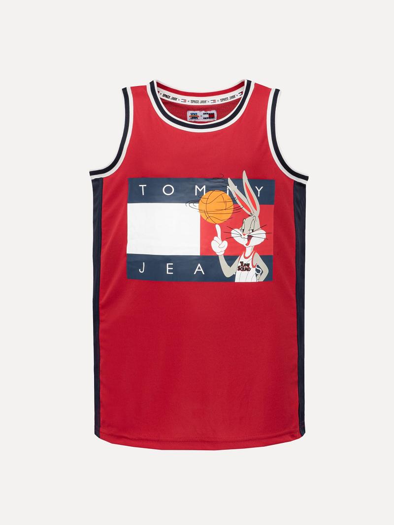 T Shirts Tommy Hilfiger SPACE JAM:LEGACY X BUGS BUNNY TM Enfant Rouge | FR_B2207