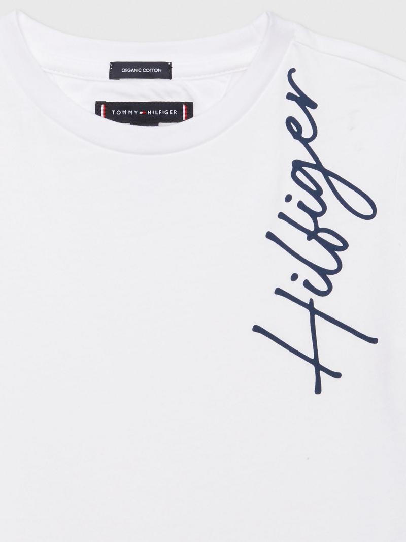 T Shirts Tommy Hilfiger Signature Enfant Blanche | FR_G1257