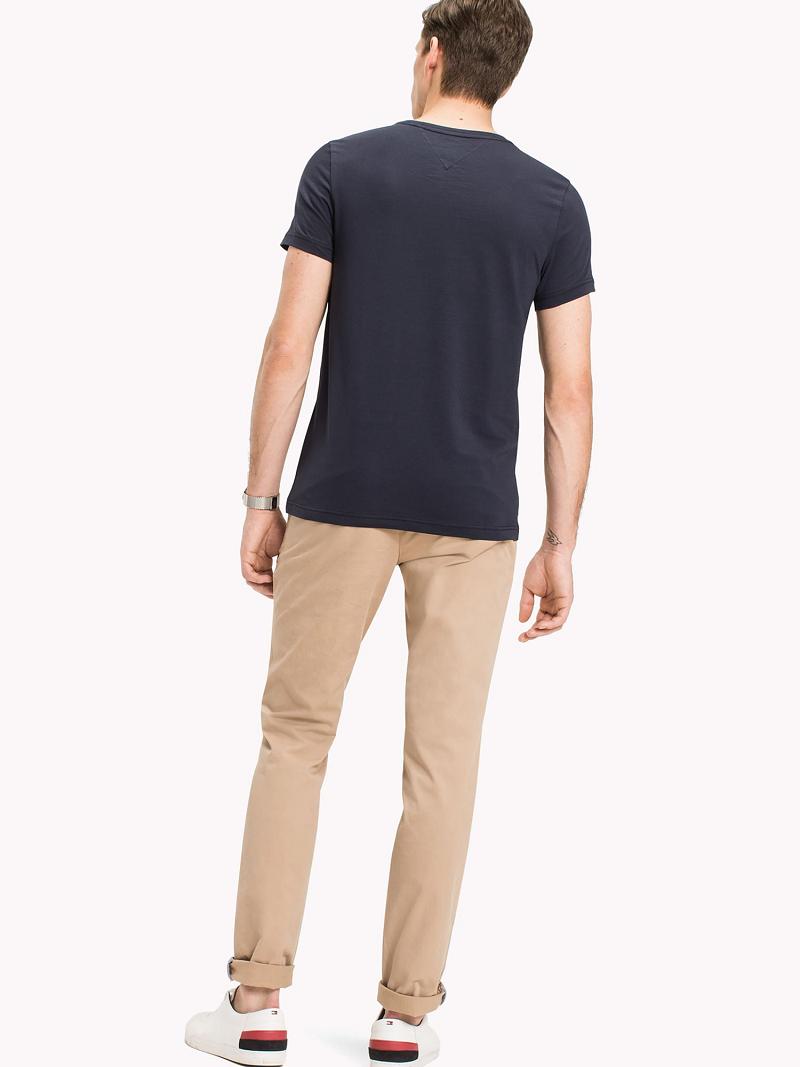 T Shirts Tommy Hilfiger Slim fit stretch Homme Bleu Marine | FR_M31069