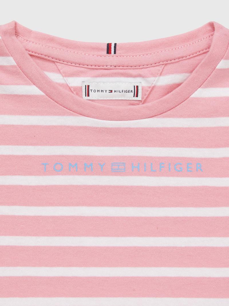 T Shirts Tommy Hilfiger Stripe Enfant Rose | FR_G1264