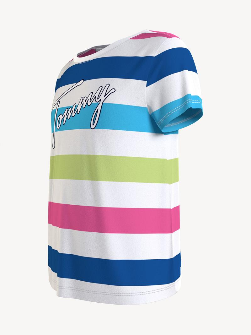 T Shirts Tommy Hilfiger Stripe Tommy Enfant Multicolore | FR_G1266