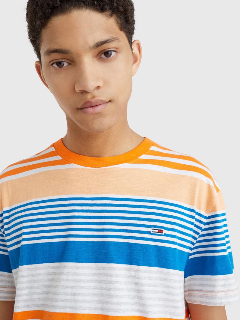 T Shirts Tommy Hilfiger Summer stripe Homme Multicolore | FR_M31073