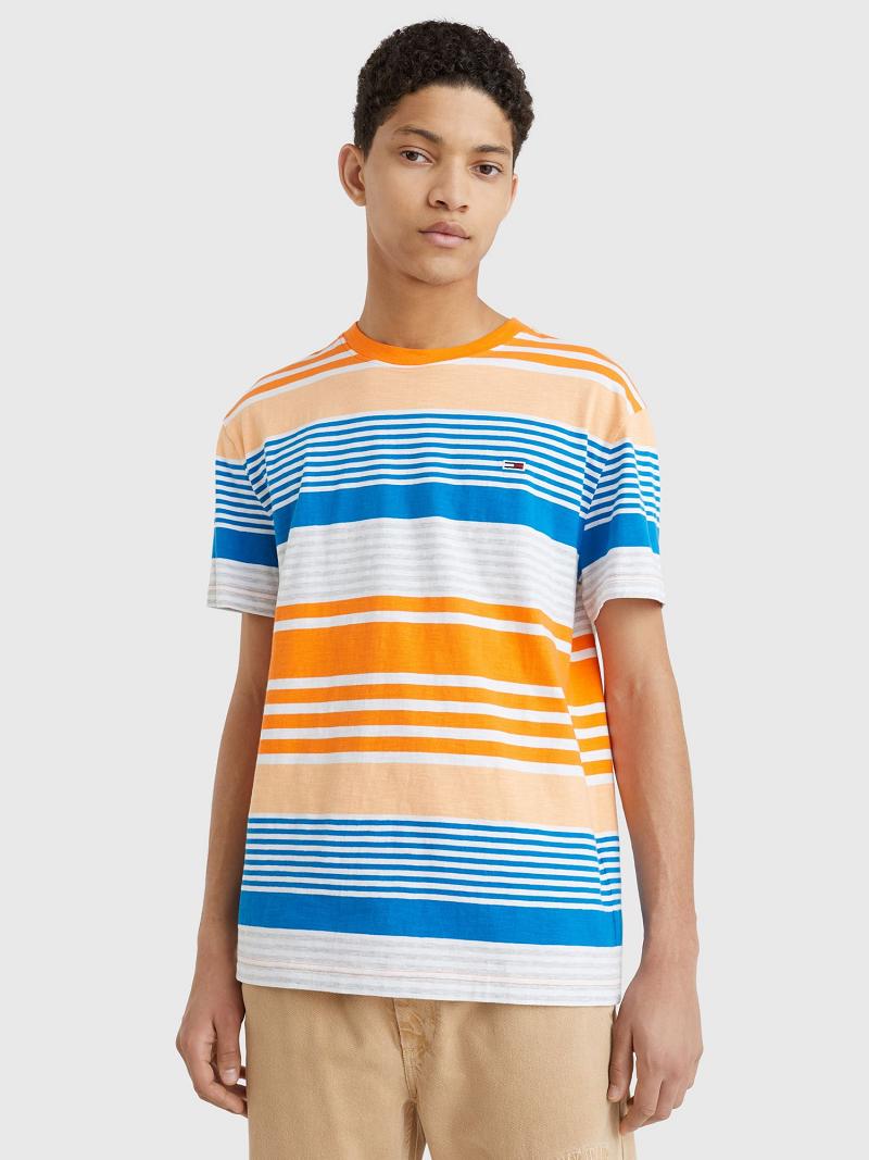 T Shirts Tommy Hilfiger Summer stripe Homme Multicolore | FR_M31073