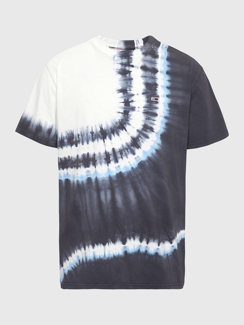 T Shirts Tommy Hilfiger Tie-dye Homme Noir | FR_M31081