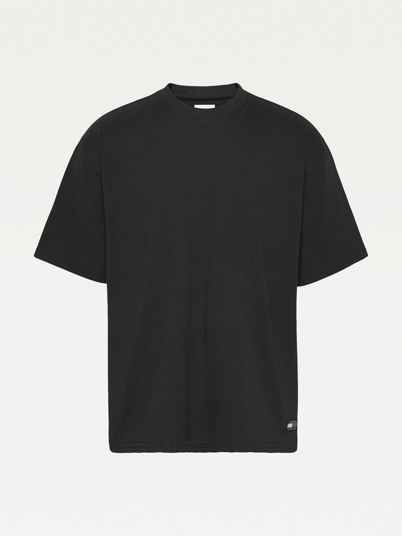 T Shirts Tommy Hilfiger Tj solid Homme Noir | FR_M31086