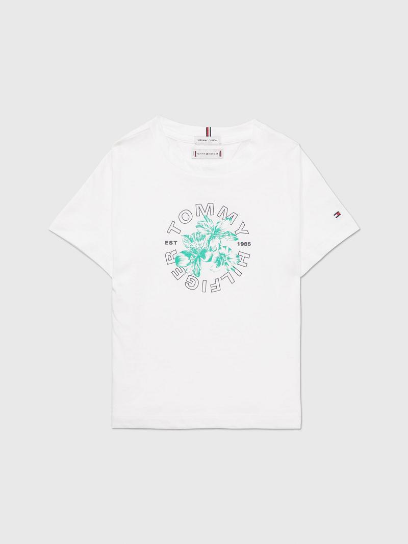 T Shirts Tommy Hilfiger Tropics Enfant Blanche | FR_G1272