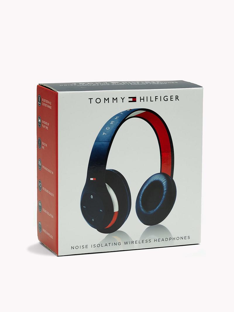 Technology Tommy Hilfiger Noise Isolating Wireless Headphones Homme Bleu Marine Rouge Blanche | FR_M31788