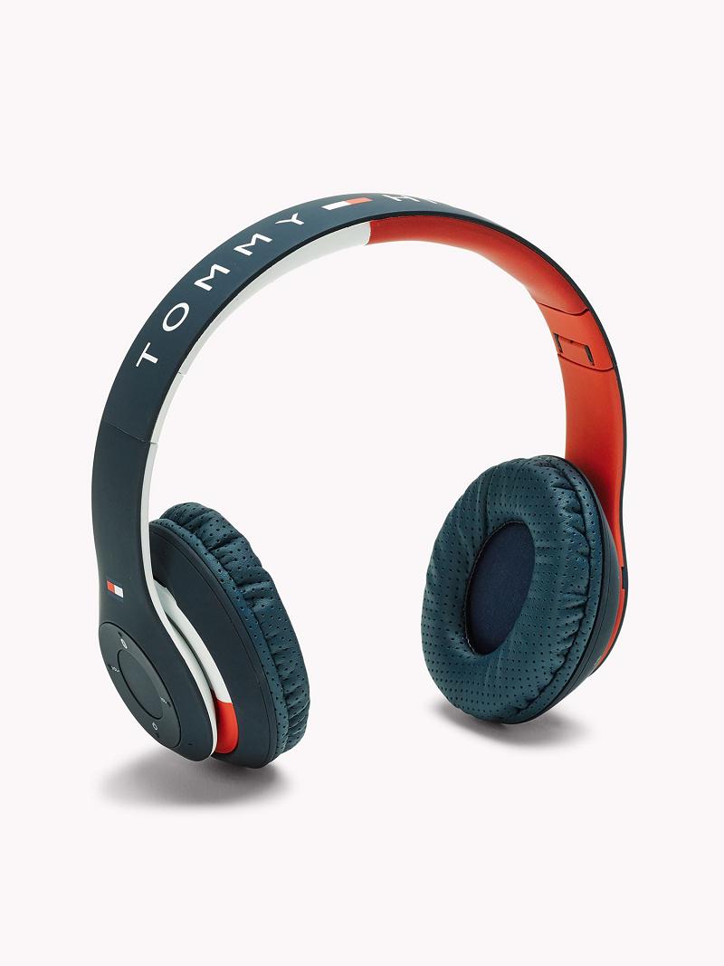 Technology Tommy Hilfiger Noise Isolating Wireless Headphones Homme Bleu Marine Rouge Blanche | FR_M31788