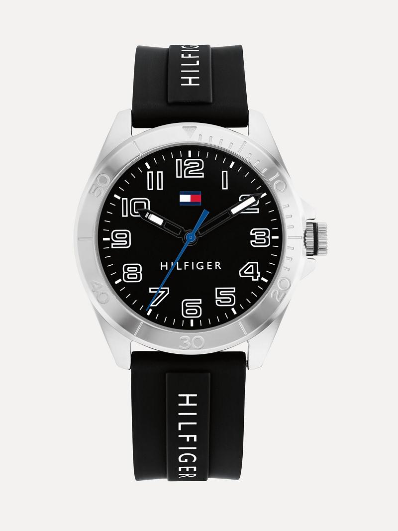 Technology Tommy Hilfiger Watch with Silicone Brides Enfant Noir | FR_B2304