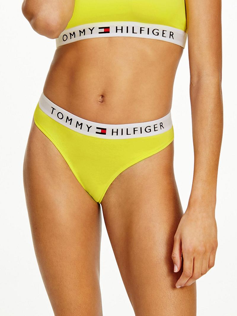 Thongs Tommy Hilfiger Organic Coton Femme Jaune | FR_W21572