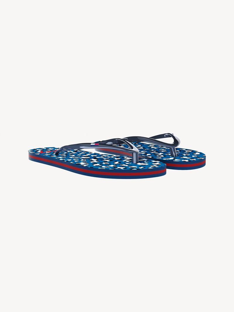 Tong Tommy Hilfiger Big Cheetah Enfant Bleu | FR_G1293