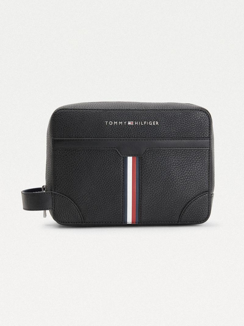 Trousse De Toilette Tommy Hilfiger Stripe Wash Homme Noir | FR_M31815