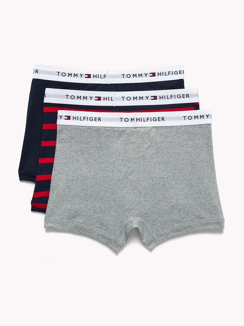 Trunks Tommy Hilfiger Coton classics trunk 3pk Homme Grise | FR_M31494