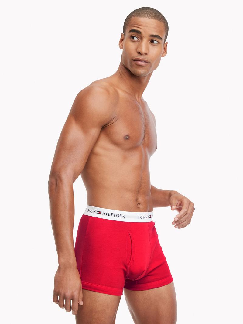 Trunks Tommy Hilfiger Coton classics trunk 3pk Homme Rouge | FR_M31497