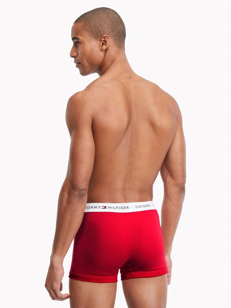 Trunks Tommy Hilfiger Coton classics trunk 3pk Homme Rouge | FR_M31497