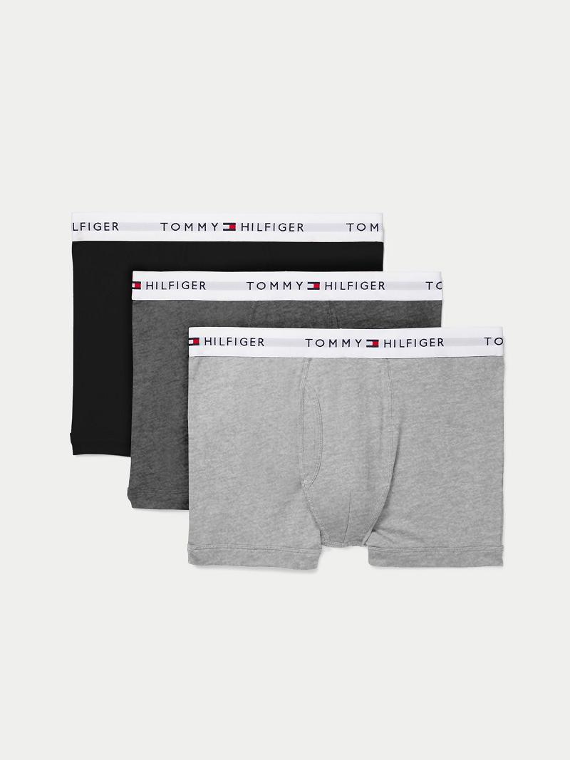 Trunks Tommy Hilfiger Coton classics trunk 3pk Homme Grise Clair | FR_M31500