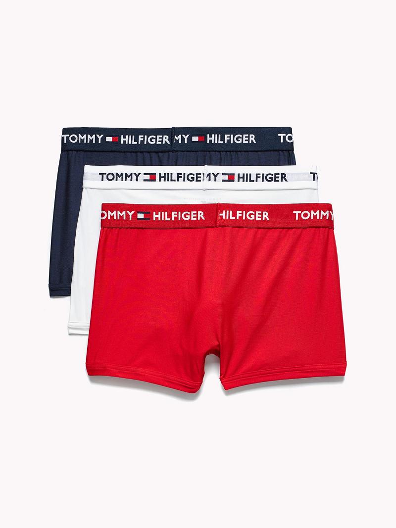 Trunks Tommy Hilfiger Everyday microfiber trunk 3pk Homme Rouge Blanche Bleu Marine | FR_M31513