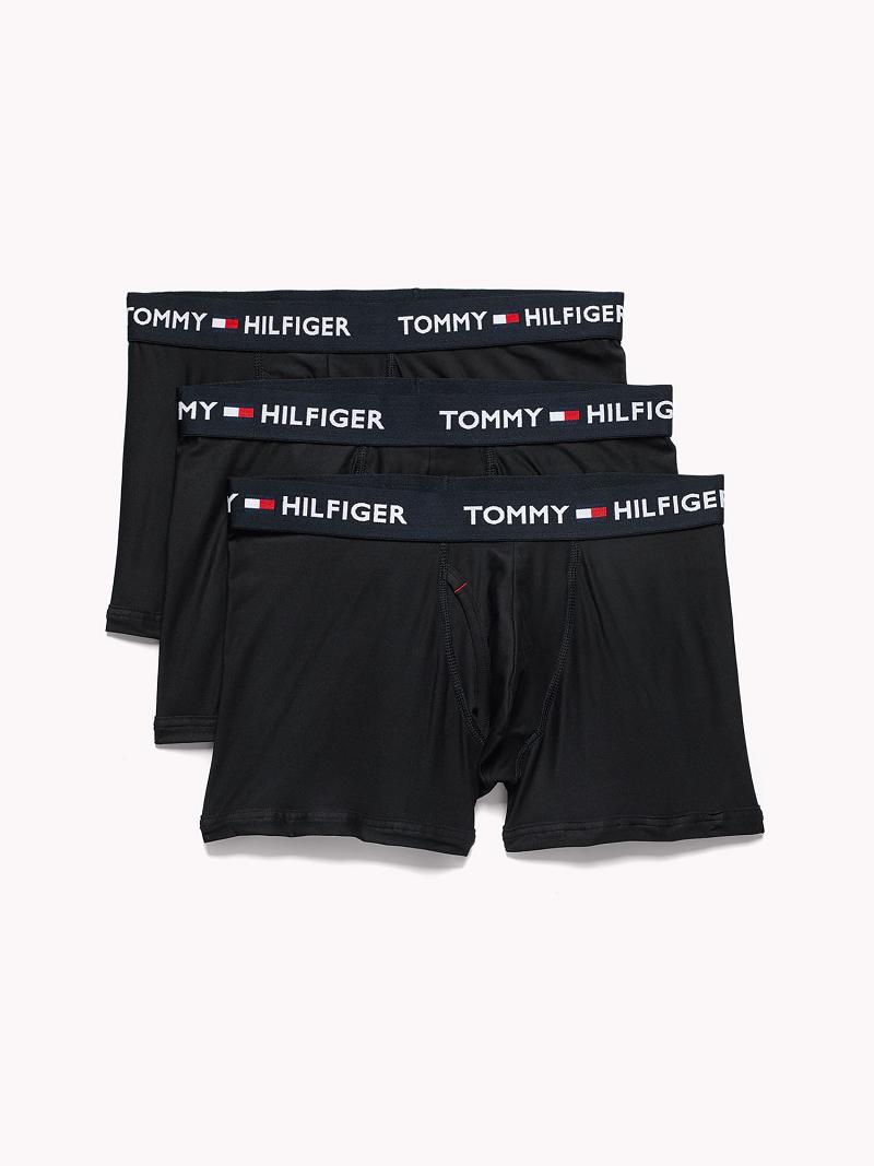 Trunks Tommy Hilfiger Everyday microfiber trunk 3pk Homme Noir | FR_M31516