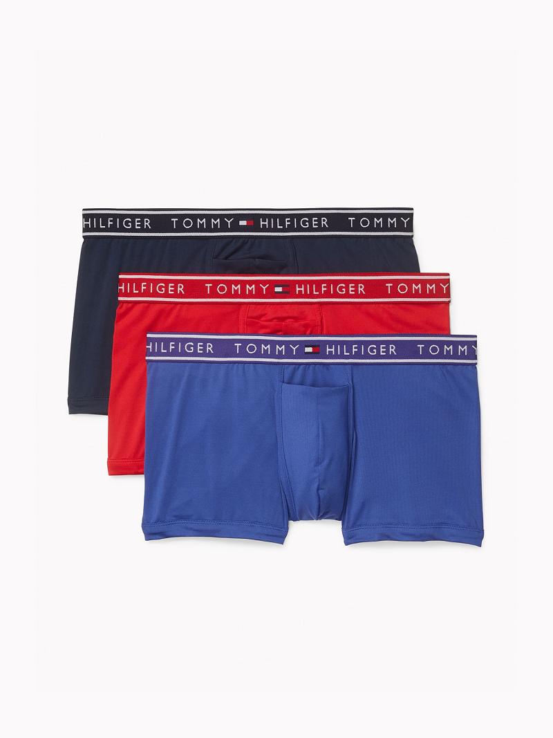 Trunks Tommy Hilfiger Flx evolve stretch trunk 3pk Homme Violette Rouge Bleu Marine | FR_M31517