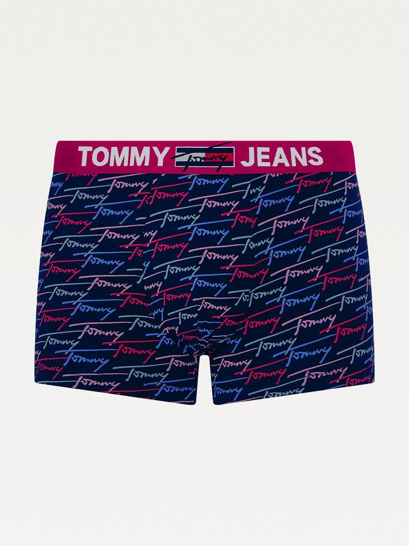 Trunks Tommy Hilfiger Organic cotton tommy print trunk Homme Multicolore | FR_M31523