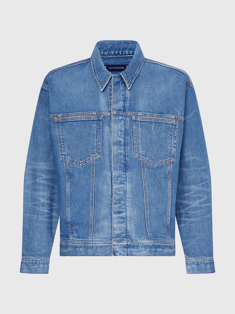 Vestes Tommy Hilfiger Denim trucker Homme Bleu | FR_M31396