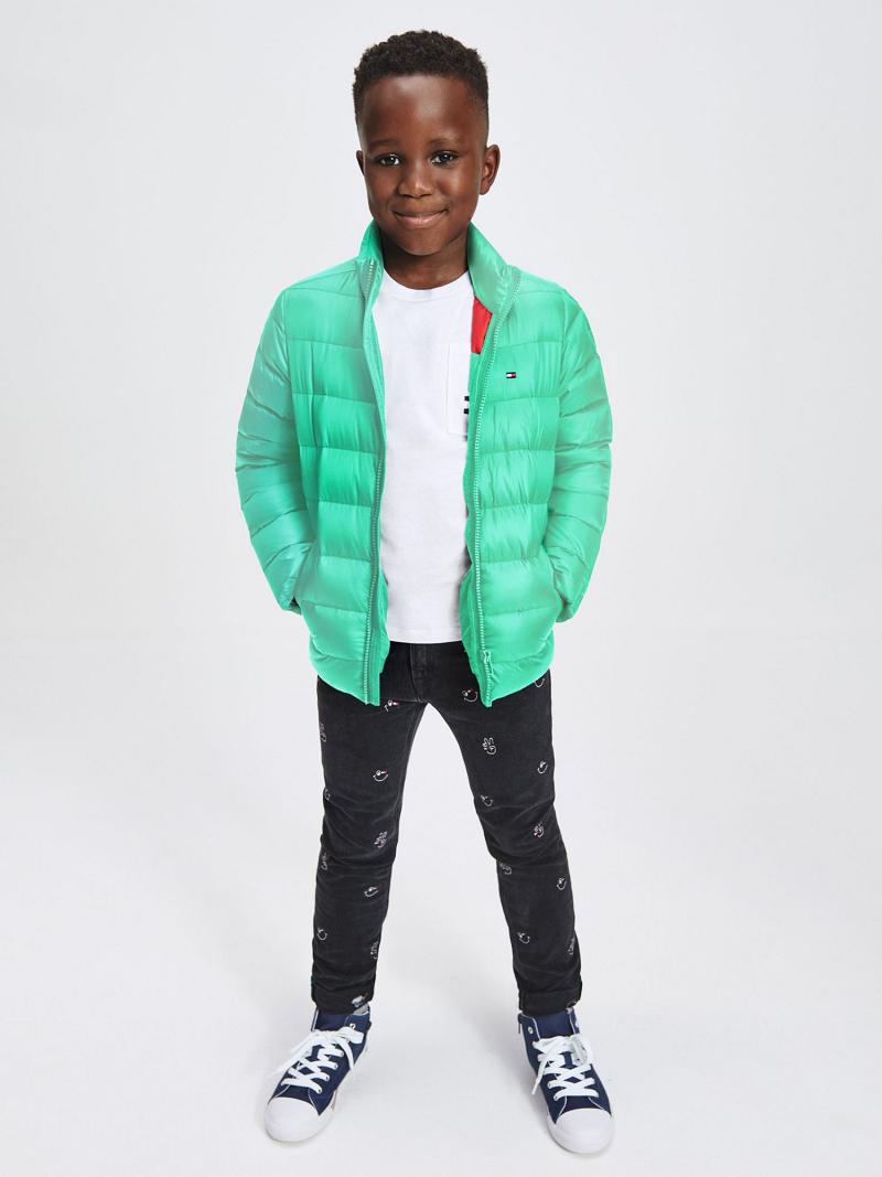 Vestes Tommy Hilfiger Light Down Enfant Vert | FR_G1116