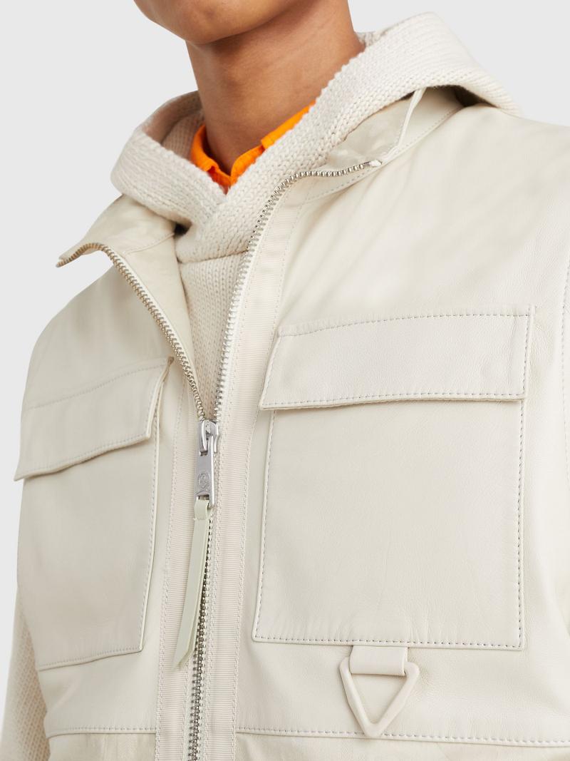 Vestes Tommy Hilfiger Mixed media sailing vest Homme Beige | FR_M31409