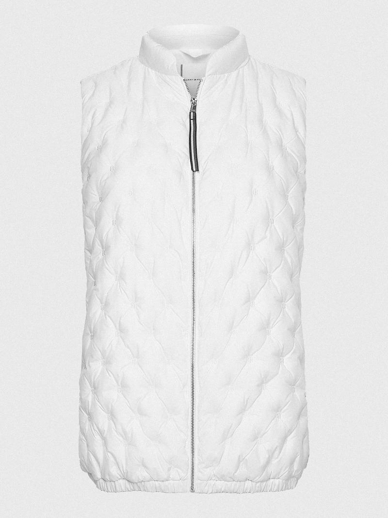 Vestes Tommy Hilfiger Quilted Down Vest Femme Blanche | FR_W21182