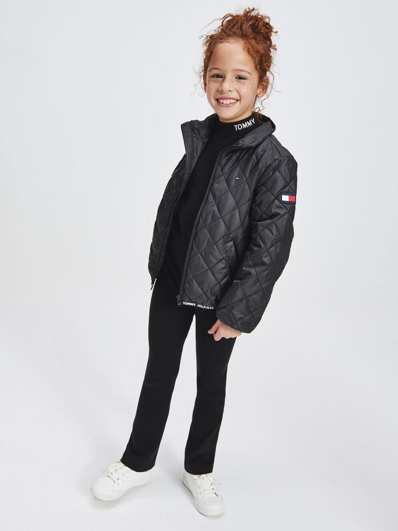 Vestes Tommy Hilfiger Quilted Enfant Grise | FR_B2042