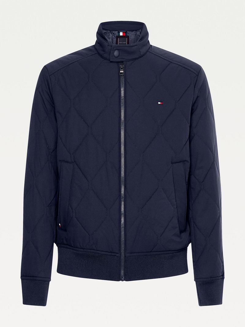 Vestes Tommy Hilfiger Quilted bomber Homme Bleu Marine | FR_M31412