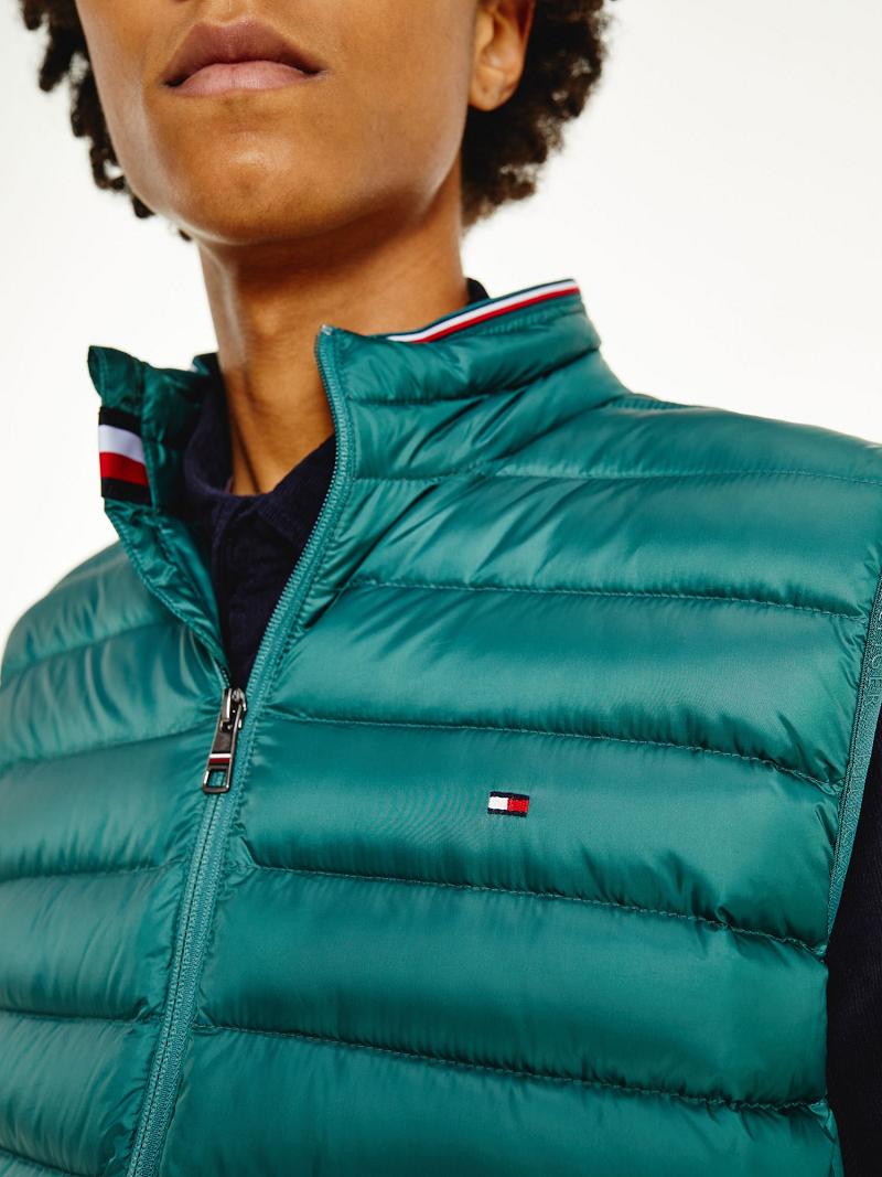 Vestes Tommy Hilfiger Recycled packable vest Homme Vert | FR_M31417