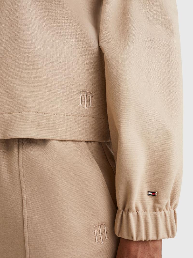 Vestes Tommy Hilfiger Relaxed Fit Flight Femme Beige | FR_W21183