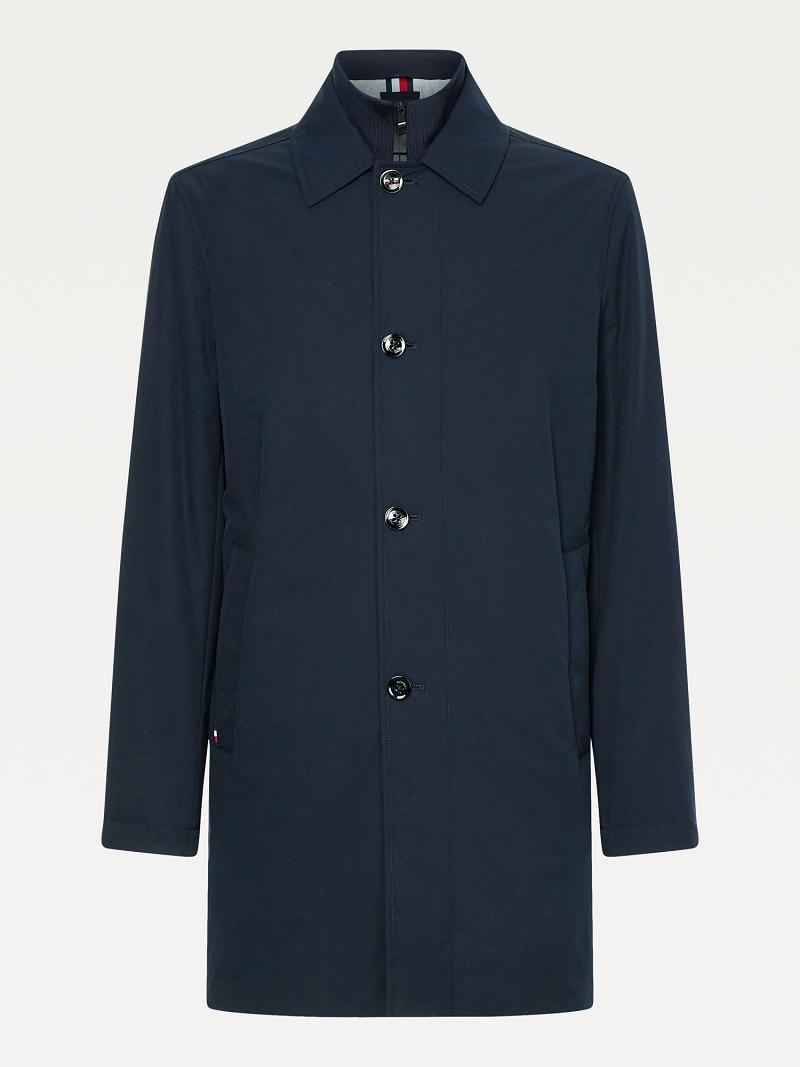 Vestes Tommy Hilfiger Solid car coat Homme Bleu Marine | FR_M31422