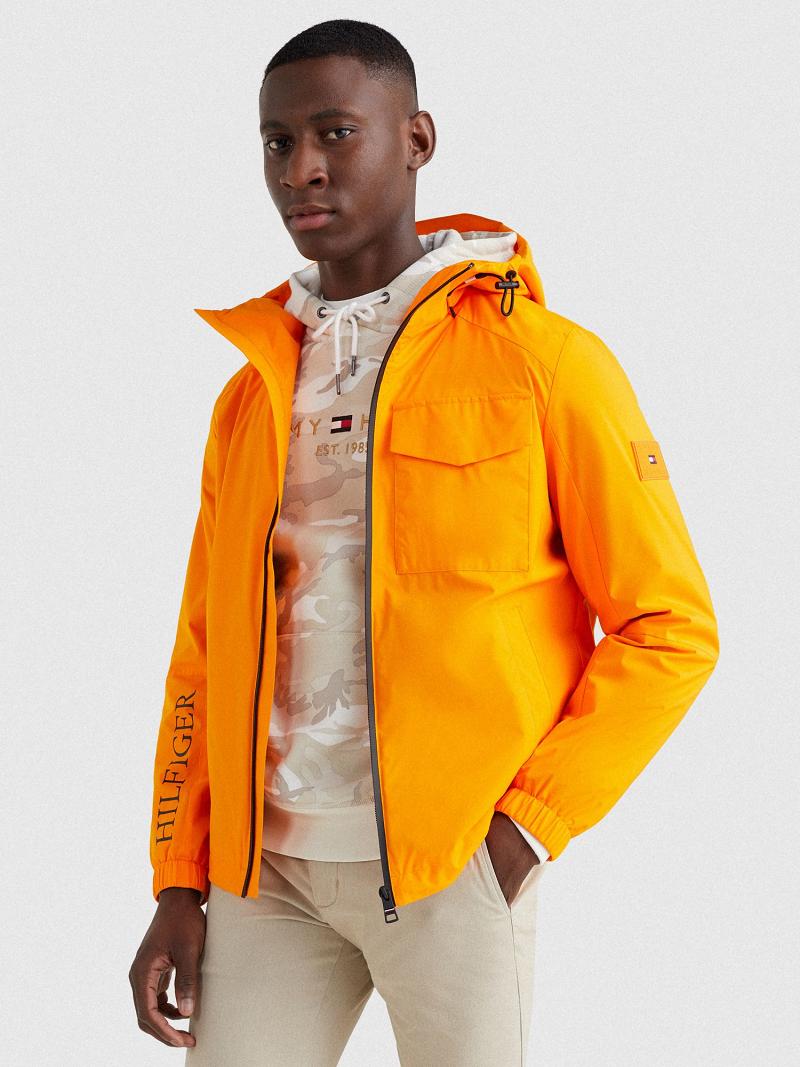 Vestes Tommy Hilfiger Tech hooded windbreaker Homme Orange | FR_M31425