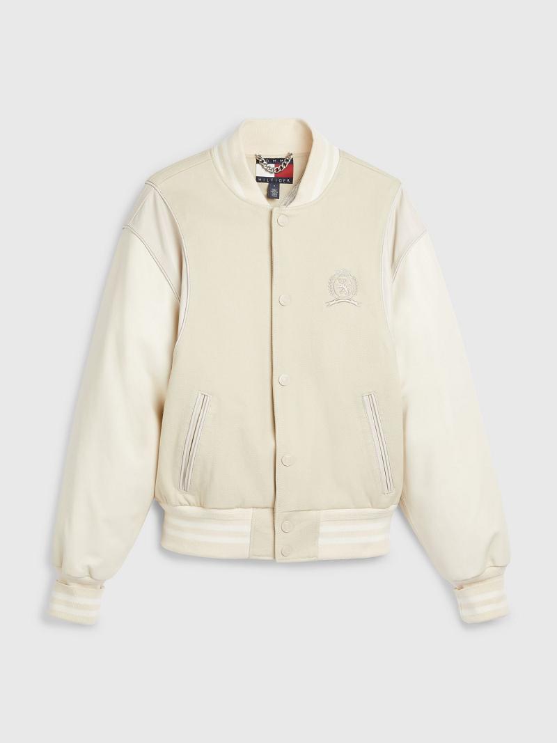 Vestes Tommy Hilfiger Tonal varsity Homme Beige | FR_M31428