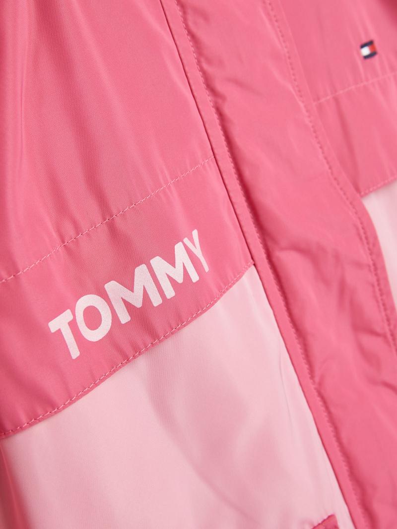 Vestes Tommy Hilfiger Two-Tone Windbreaker Enfant Rose | FR_G1120