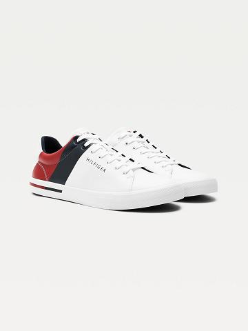 Baskets Tommy Hilfiger Flag Homme Blanche | FR_M31617