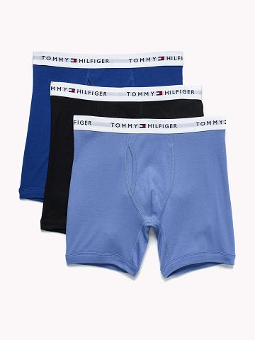 Boxer Briefs Tommy Hilfiger Classiche cotton boxer brief 3pk Homme Bleu Noir | FR_M31575