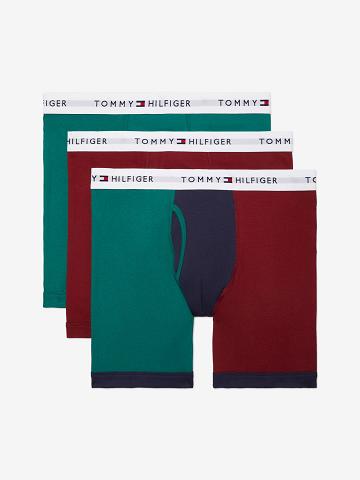 Boxer Briefs Tommy Hilfiger Coton classics boxer brief 3pk Homme Vert Marron | FR_M31579