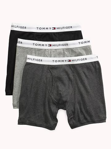 Boxer Briefs Tommy Hilfiger Coton classics boxer brief 3pk Homme Grise Noir | FR_M31585