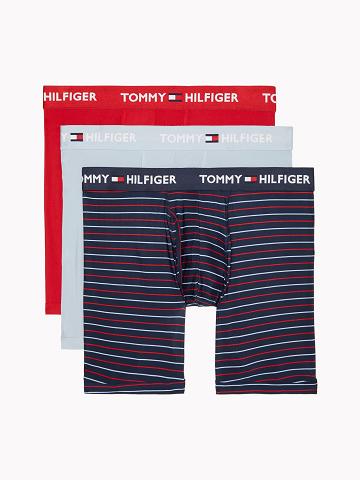 Boxer Briefs Tommy Hilfiger Everyday microfiber boxer brief 3pk Homme Bleu | FR_M31599