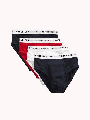 Briefs Tommy Hilfiger Coton classics brief 4pk Homme Rouge Bleu Marine Blanche | FR_M31536