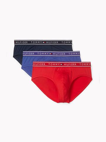 Briefs Tommy Hilfiger Flx evolve stretch brief 3pk Homme Bleu Marine | FR_M31550