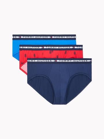 Briefs Tommy Hilfiger Th comfort+ brief 3pk Homme Bleu | FR_M31555