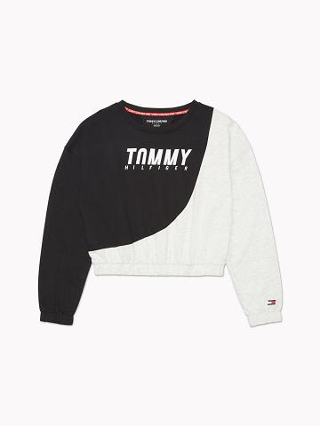 Chandails Tommy Hilfiger Colorblock Crewneck Femme Noir | FR_W21341